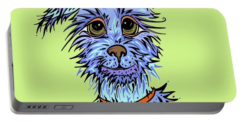 Dog Portable Battery Charger featuring the digital art Andre by Tanielle Childers