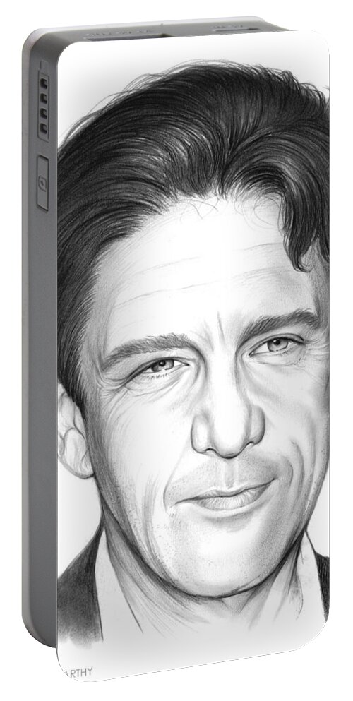 Andrew Mccarthy Portable Battery Charger featuring the drawing Andrew McCarthy by Greg Joens