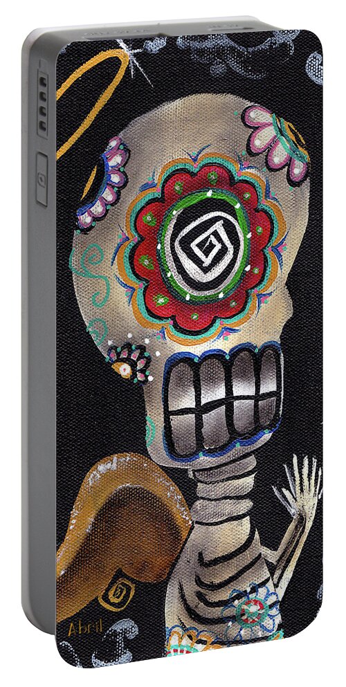 Angel Portable Battery Charger featuring the painting Angelito by Abril Andrade