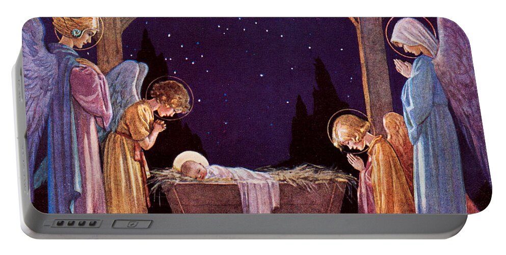Christmas Portable Battery Charger featuring the photograph Angels Night by Munir Alawi