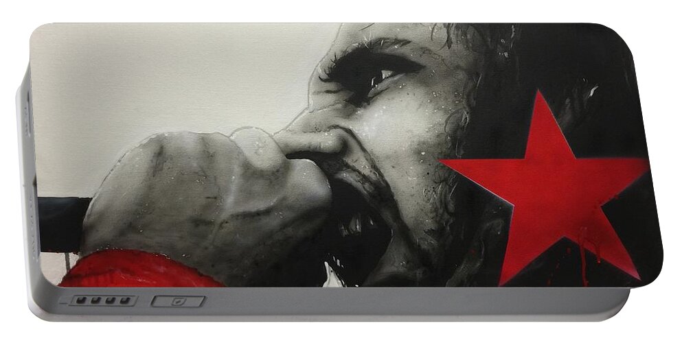 Rage Portable Battery Charger featuring the painting Anger is a Gift by Christian Chapman Art