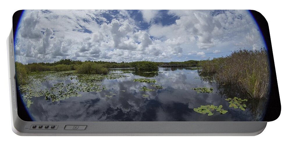 Fisheye Portable Battery Charger featuring the photograph Anhinga Trail 86 by Michael Fryd