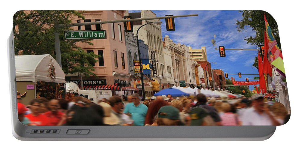 Art Portable Battery Charger featuring the photograph Ann Arbor Art Fair by Pat Cook