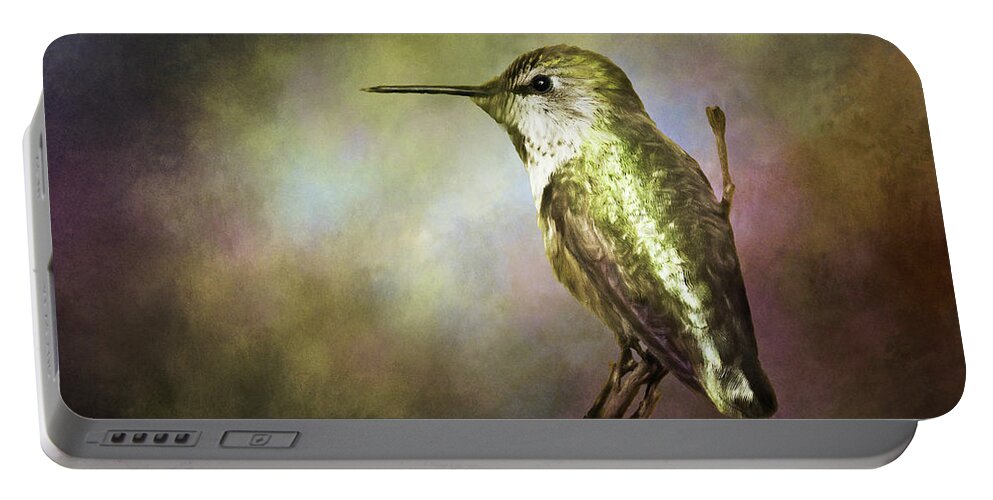 Anna's Hummingbird Portable Battery Charger featuring the photograph Anna's Hummingbird 2 by Morgan Wright
