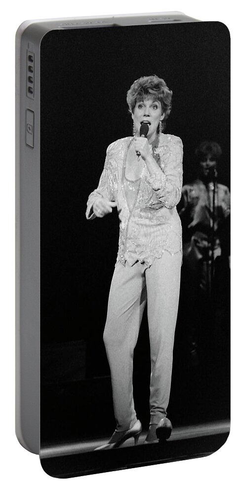 Music Portable Battery Charger featuring the photograph Anne Murray at the Music Hall by Mike Martin