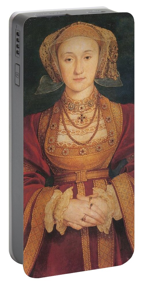 Anne Of Cleves Portable Battery Charger featuring the painting Anne of Cleves by Hans Holbein