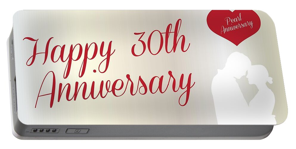 Anniversary Portable Battery Charger featuring the digital art Anniversary by Maye Loeser