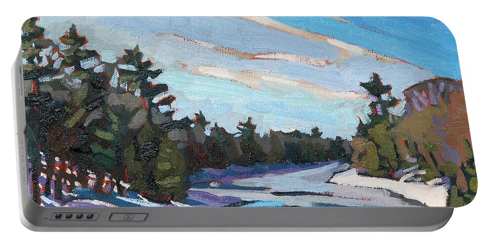Ice Portable Battery Charger featuring the painting Another DZ by Phil Chadwick