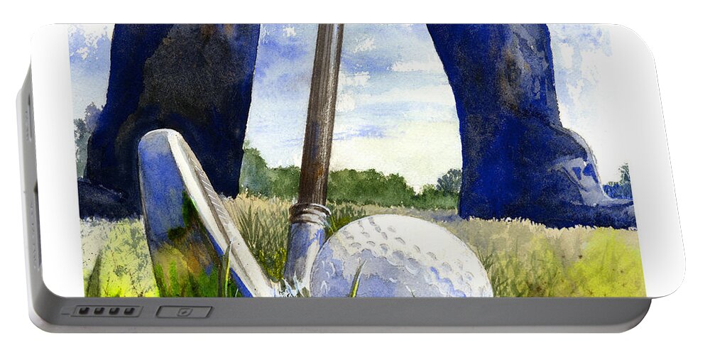 Watercolor Portable Battery Charger featuring the painting Anticipation by Andrew King