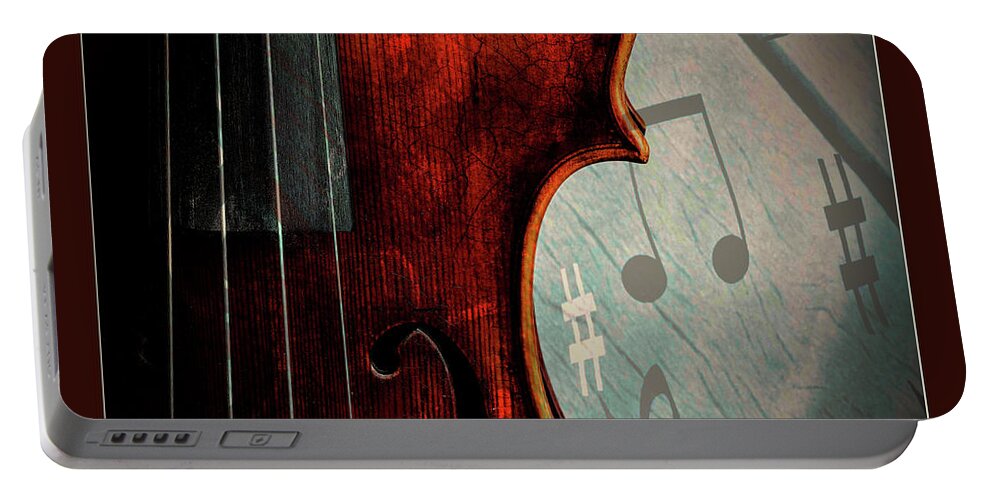 Violin Portable Battery Charger featuring the photograph Antique Violin 1732.25 by M K Miller