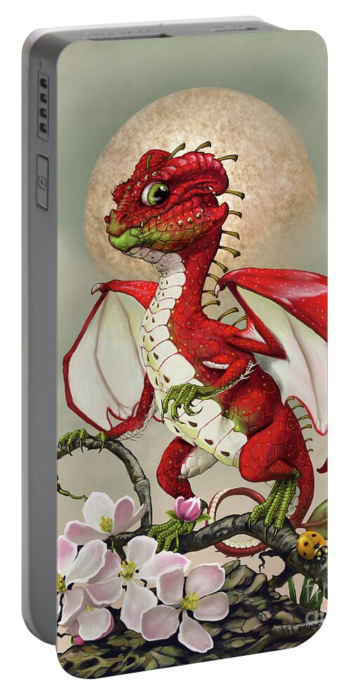 Apple Portable Battery Charger featuring the digital art Apple Dragon by Stanley Morrison