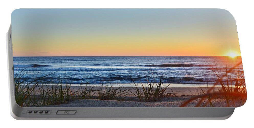 Obx Sunrise Portable Battery Charger featuring the photograph April 1, 2017 #1 by Barbara Ann Bell