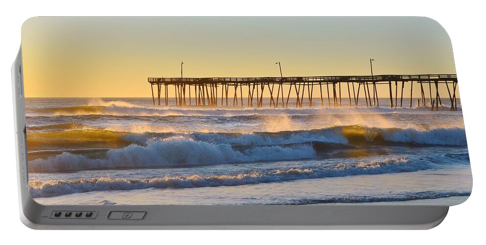 Obx Sunrise Portable Battery Charger featuring the photograph April 1 2017 #3 by Barbara Ann Bell