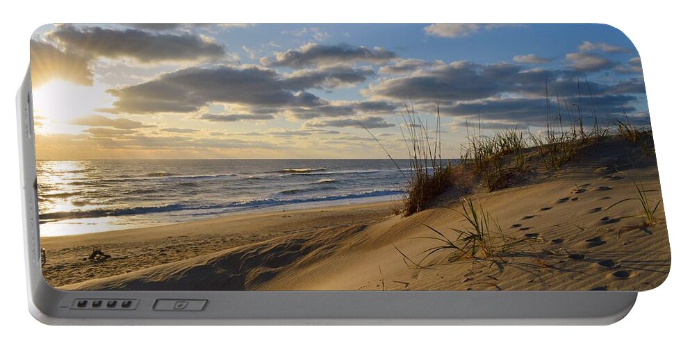Obx Sunrise Portable Battery Charger featuring the photograph April Sunrise 2016 by Barbara Ann Bell