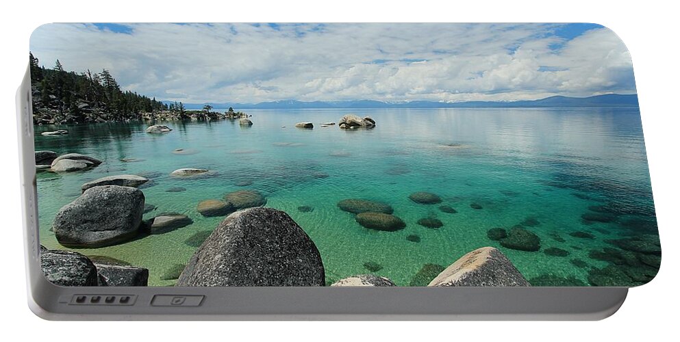 Lake Tahoe Portable Battery Charger featuring the photograph Aqua Heaven by Sean Sarsfield