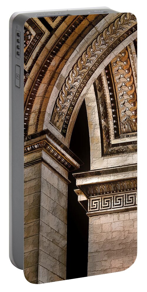 Building Portable Battery Charger featuring the digital art Arc de Triomphe by Pennie McCracken