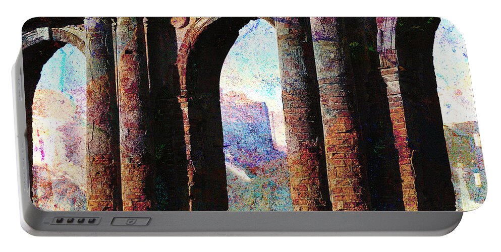 Arches Portable Battery Charger featuring the digital art Arches by Barbara Berney