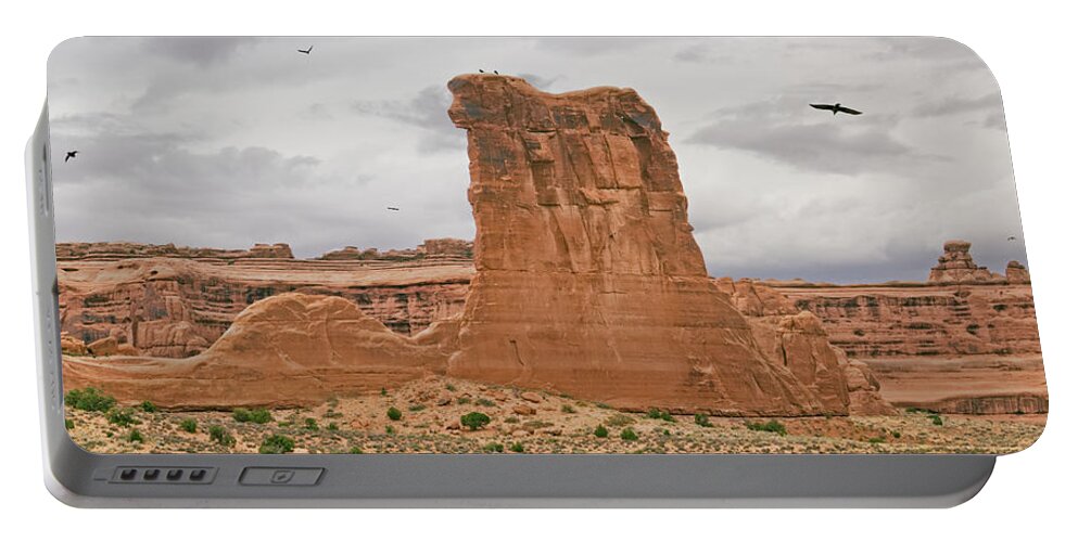Arches National Park Portable Battery Charger featuring the photograph Arches La Sal Viewpoint 1 by Peter J Sucy