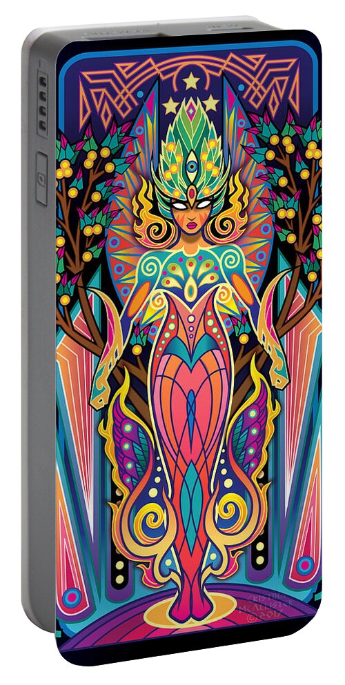 Goddess Portable Battery Charger featuring the digital art Archiana by Cristina McAllister