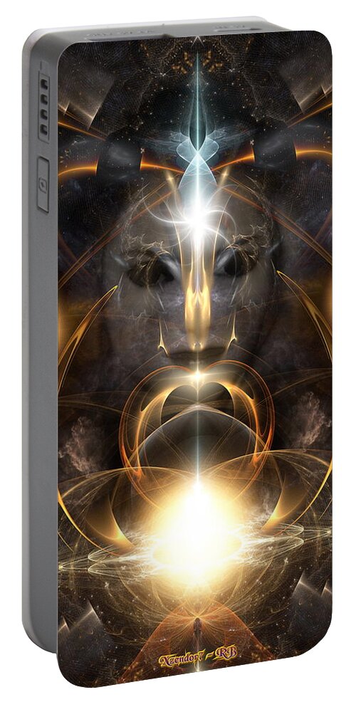 Architects Of Light Portable Battery Charger featuring the digital art Architects Of Light by Rolando Burbon