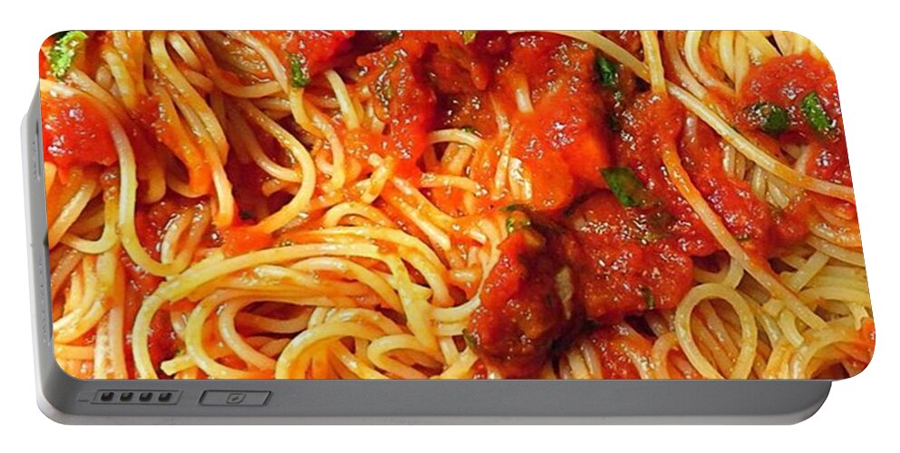 Yummyfood Portable Battery Charger featuring the photograph Are You #hungry Now?

#yummylicious by Austin Tuxedo Cat
