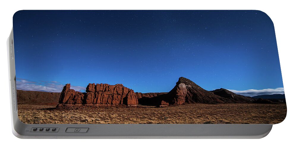 Arizona Portable Battery Charger featuring the photograph Arizona Landscape at Night by Todd Aaron