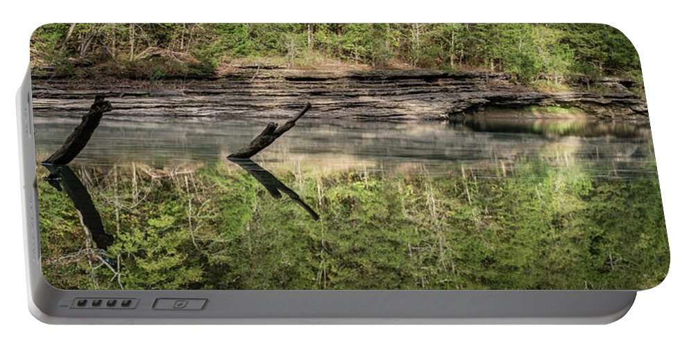 Arkansas Portable Battery Charger featuring the photograph arkansas River panorama 2 by Mati Krimerman