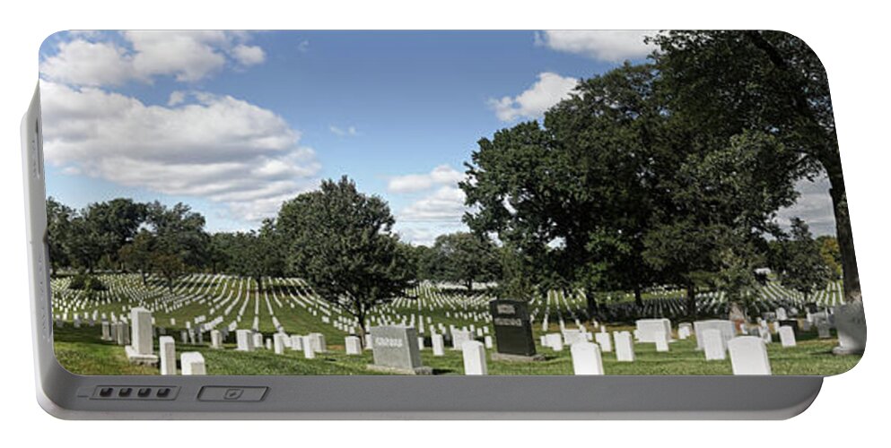 Arlington National Cemetery Panorama Portable Battery Charger featuring the photograph Arlington National Cemetery Panorama by Doolittle Photography and Art