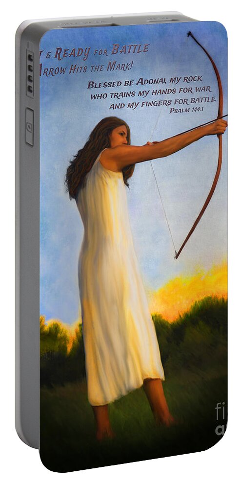 Archer Art Portable Battery Charger featuring the photograph Archer Woman by Constance Woods