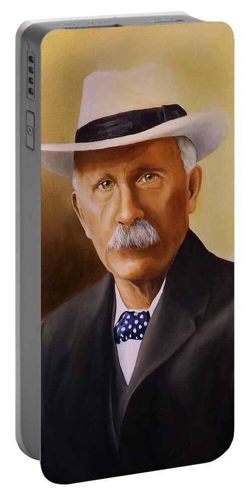 Arnold Hills Portable Battery Charger featuring the painting Arnold Hills by Barry BLAKE