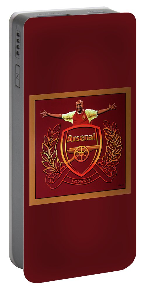 Arsenal Portable Battery Charger featuring the painting Arsenal London Painting by Paul Meijering