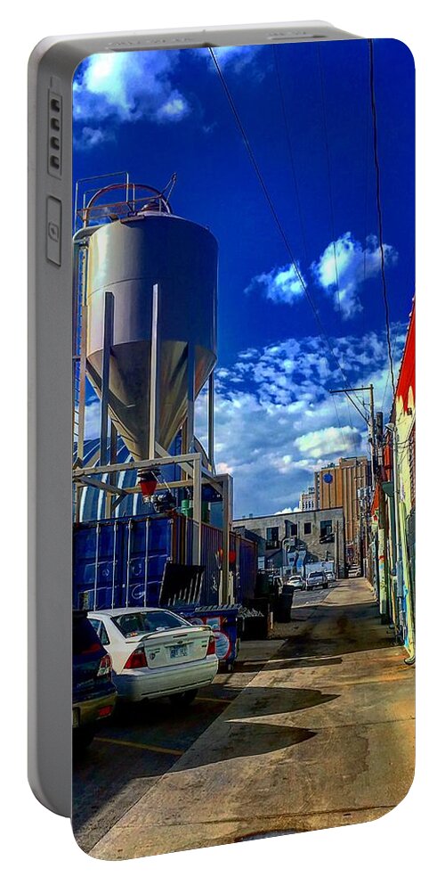 Graffiti Portable Battery Charger featuring the photograph Art in the Alley by Michael Oceanofwisdom Bidwell
