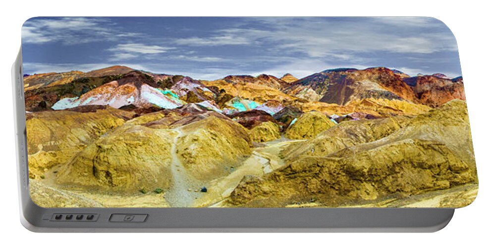 Artist Palette Death Valley Portable Battery Charger featuring the photograph Artist Palette by Mark Jackson