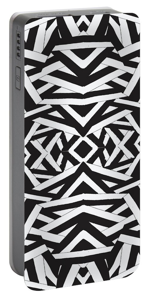 Urban Portable Battery Charger featuring the digital art 034 Stripes by Cheryl Turner