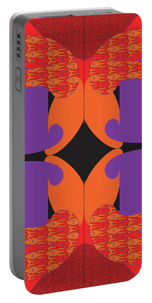 Urban Portable Battery Charger featuring the digital art 064 Magic Hat by Cheryl Turner