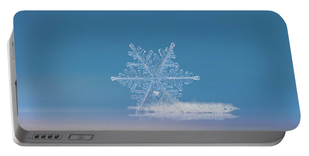 Snowflake Portable Battery Charger featuring the photograph Snowflake photo - Cloud number nine by Alexey Kljatov