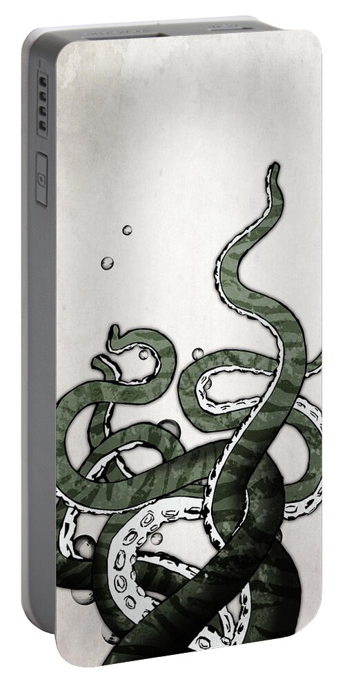 Octopus Portable Battery Charger featuring the digital art Octopus Tentacles by Nicklas Gustafsson