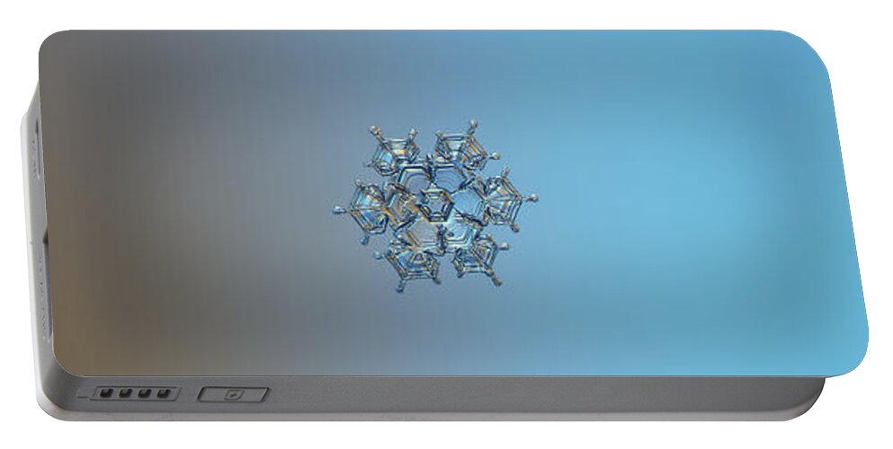 Snowflake Portable Battery Charger featuring the photograph Snowflake photo - Flying castle by Alexey Kljatov