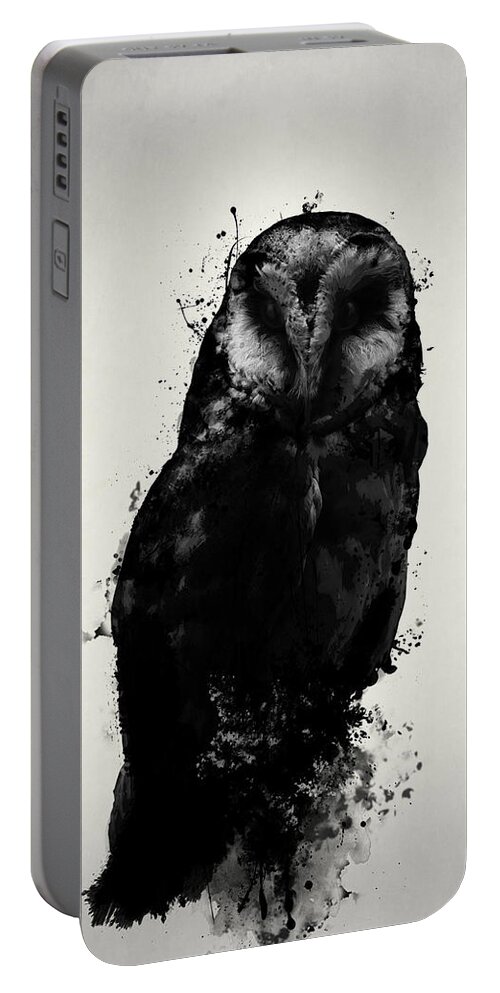 Owl Portable Battery Charger featuring the mixed media The Owl by Nicklas Gustafsson