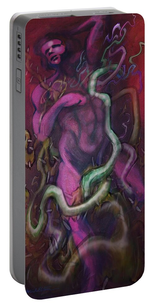 Struggle Portable Battery Charger featuring the digital art Struggles #1 by Kevin Middleton