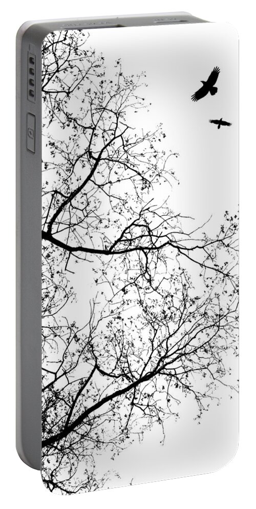 Design Portable Battery Charger featuring the digital art Design 24 black white by Lucie Dumas