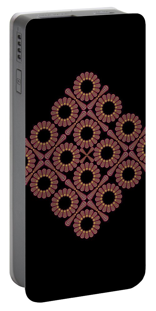 Circle Portable Battery Charger featuring the digital art Circled by Heather Schaefer
