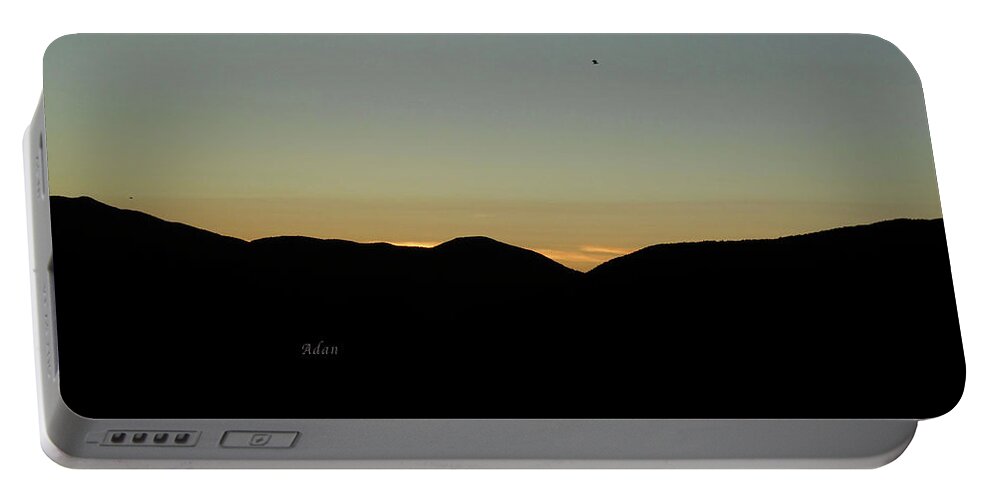 Trapp Family Lodge Portable Battery Charger featuring the photograph Bird at Sunset by Felipe Adan Lerma