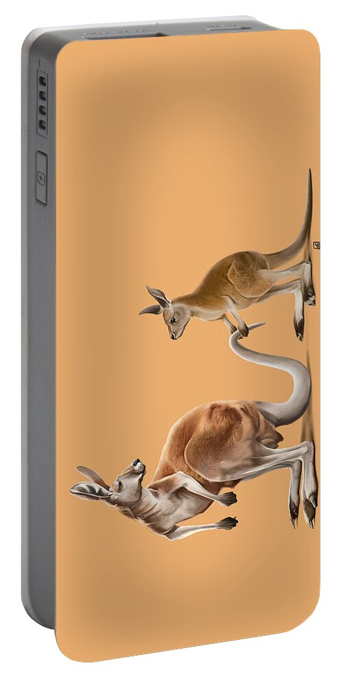Illustration Portable Battery Charger featuring the digital art Being Tailed Colour by Rob Snow