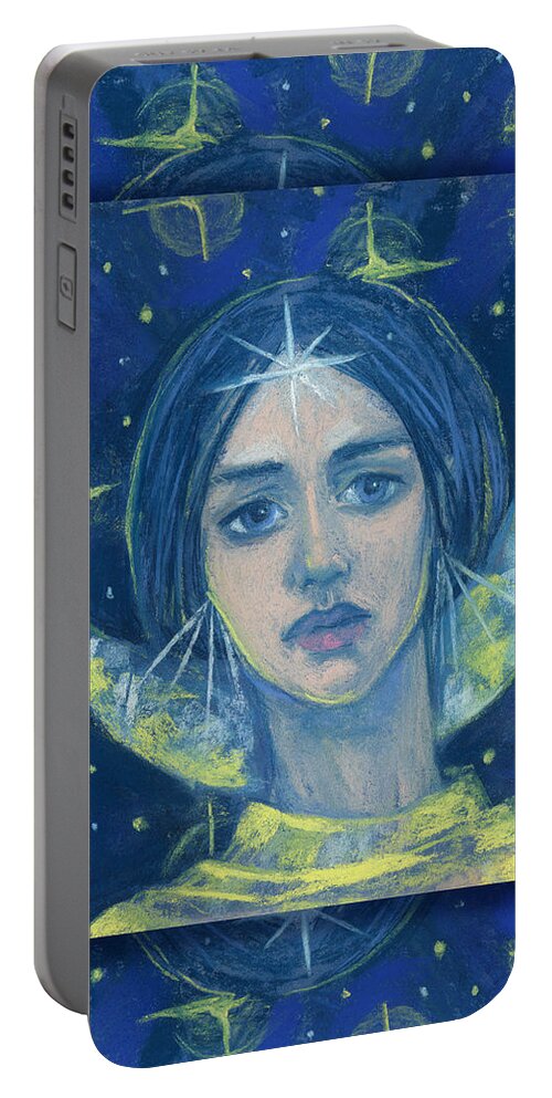 Hekate Portable Battery Charger featuring the painting Hecate by Julia Khoroshikh