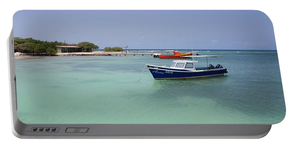 Aruba Portable Battery Charger featuring the photograph Aruba Rogers Beach by JG Thompson