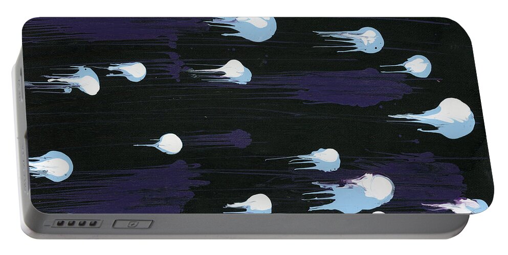 Abstract Portable Battery Charger featuring the painting As Angels Fall by Matthew Mezo
