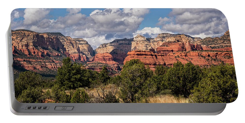 Sedona Portable Battery Charger featuring the photograph As The Clouds Pass on by in Sedona by Saija Lehtonen