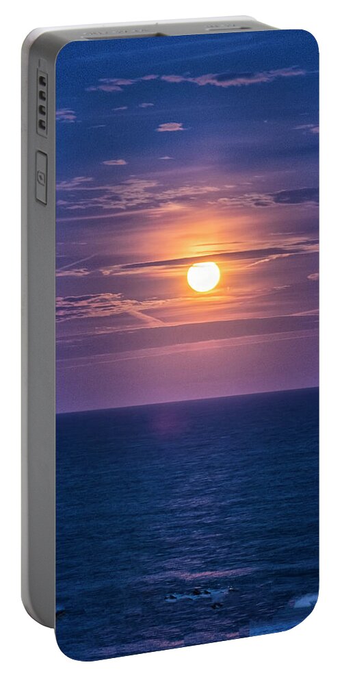 Cape May New Jersey Portable Battery Charger featuring the photograph Asbury Super Moon by Tom Singleton
