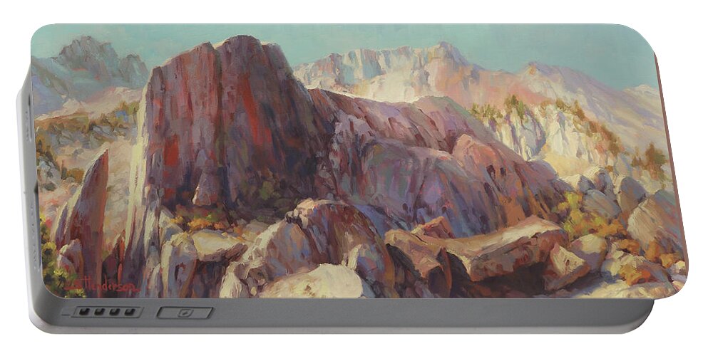 Wilderness Portable Battery Charger featuring the painting Ascension by Steve Henderson